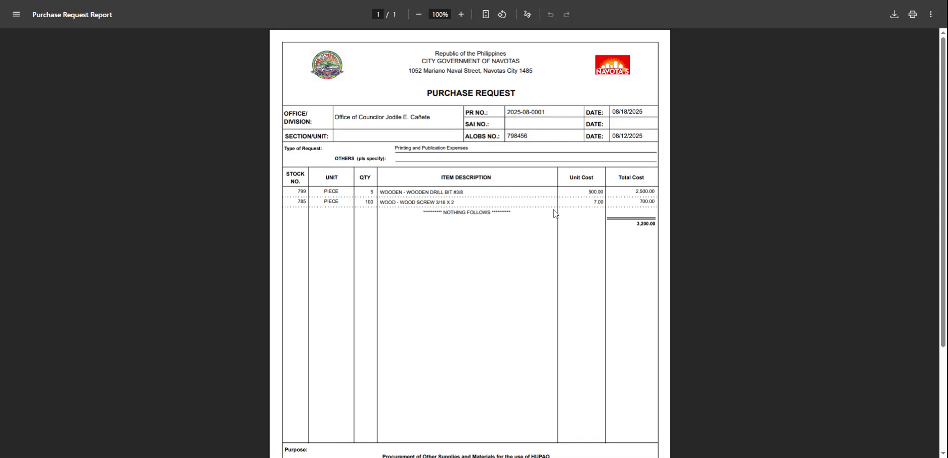 Crystal Report Output